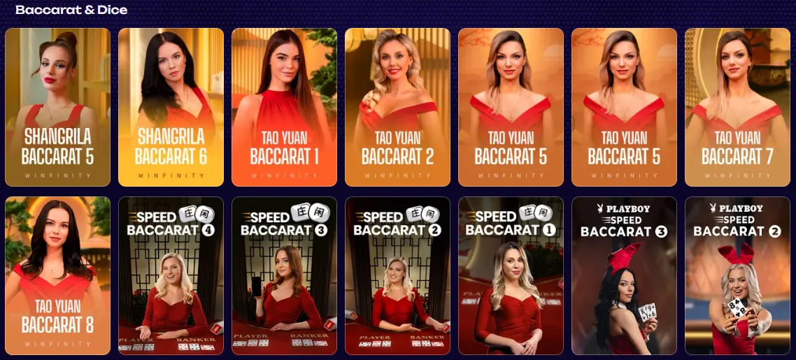 x3bet casino baccarat and dice